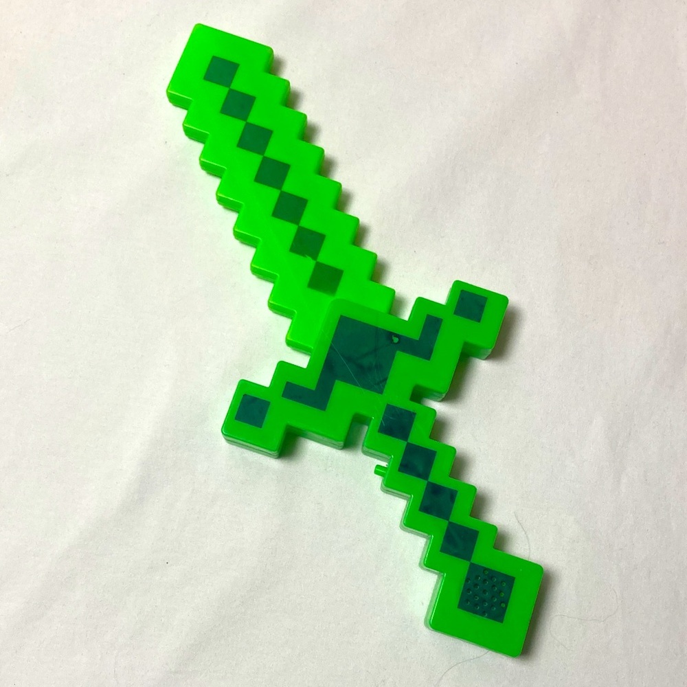 Light up green pixel sword
